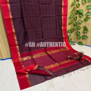 Maheshwari Box Chex Saree