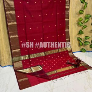 Maheshwari Scott Border Buti  Saree