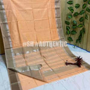 Maheshwari Silver Zari Buti Saree