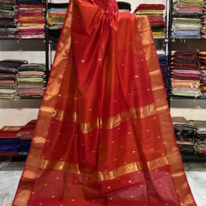 Maheshwari Diamond Zari Buti Saree